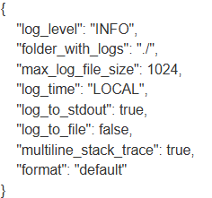 Параметры LUNAPASS_VIDEO_LOGGER