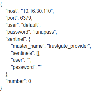 Параметры LUNAPASS_REDIS_DB_ADDRESS