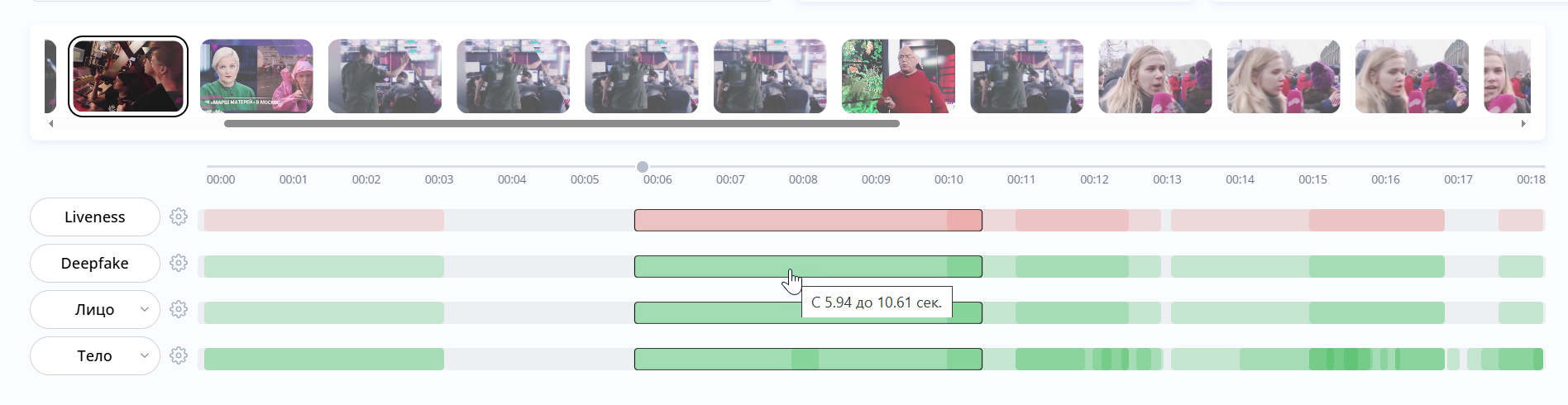 Таймкод видеосегмента